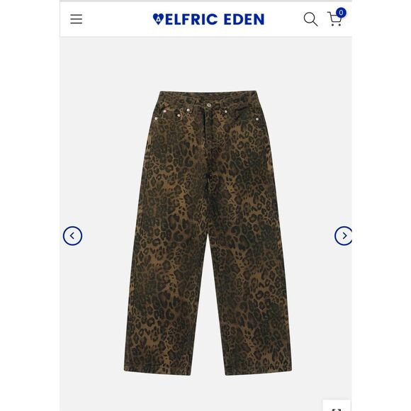 Aelfric Eden Leopard Print Jeans - NWT - Picture 2 of 6